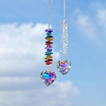 Alibaba Crystal Heart Suncatcher Two Colors Large Size Rainbow Maker